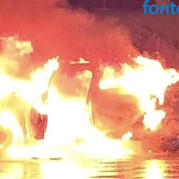Vítima tem carro incendiado em São Miguel do Iguaçu(vídeo)