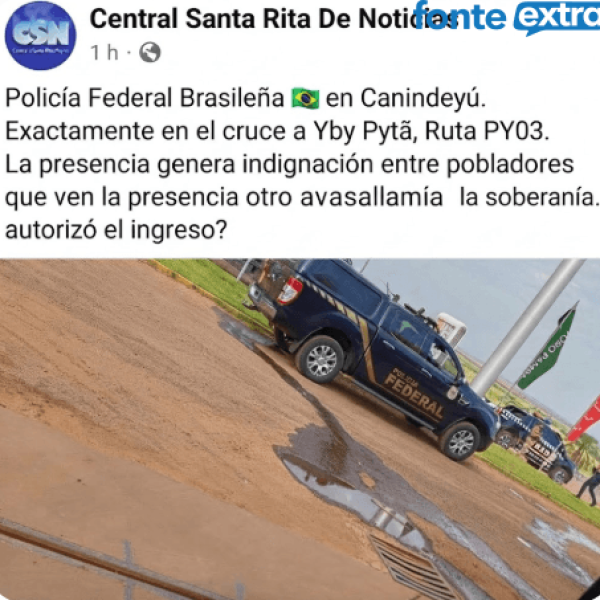 Paraguaios questionam presença da PF em Canindeyú, PY