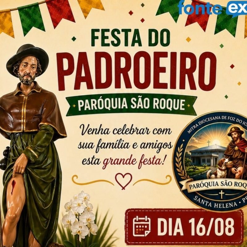 Paróquia São Roque celebra pela primeira vez a Festa do Padroeiro
