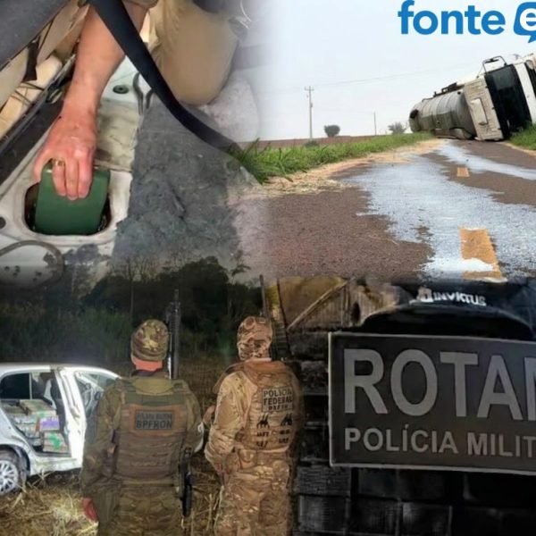 Tomba caminhão com leite, maconha apreendida em SH, prisão de foragidos em Medianeira e cocaína pega em tanque falso