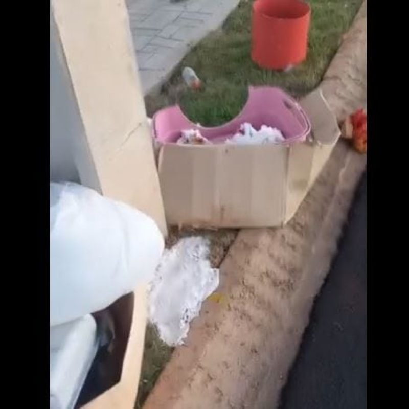 Internauta pega no pé de quem está emporcalhando via pública de SH (vídeo)