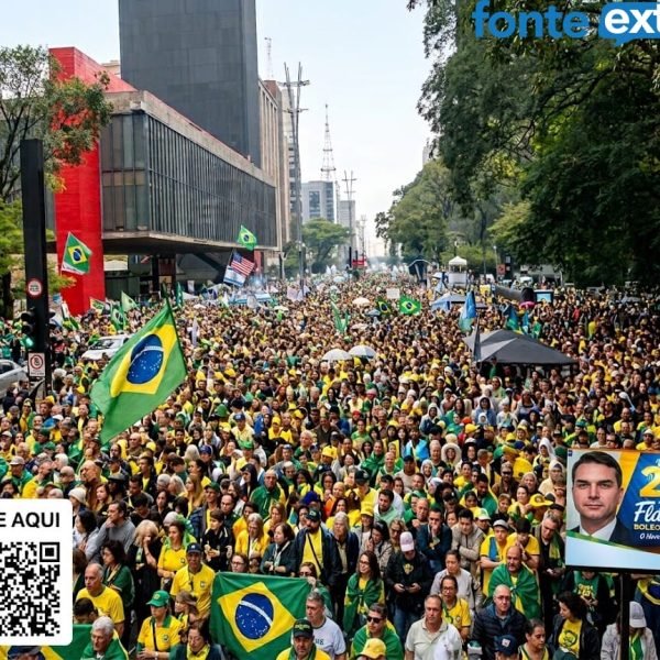 Ao vivo: Flávio reúne apoiadores e aliados políticos em ato na Avenida Paulista