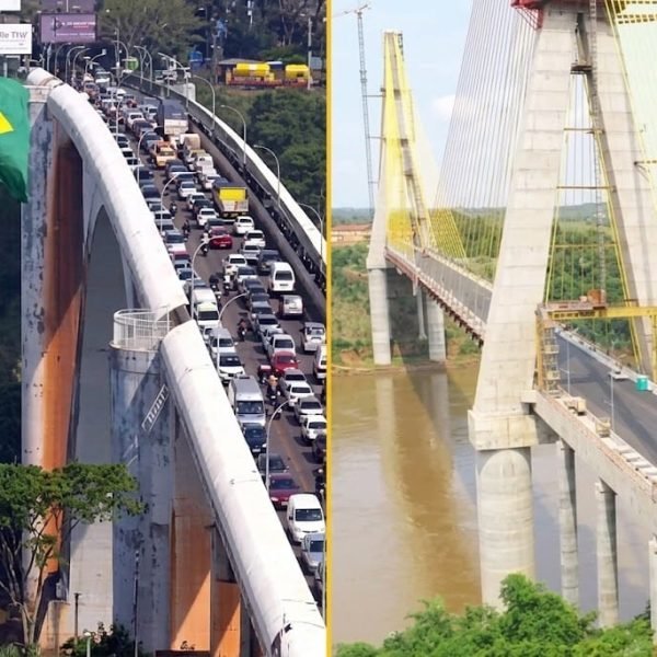 Ponte da Amizade lotada e governos do Brasil e Paraguai não inauguram segunda ponte por “ciumeira política”, diz deputado paraguaio