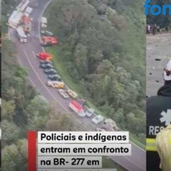 Tensão na 277. Jornalista trás imagens do confronto entre polícia e indígenas depois de acidente