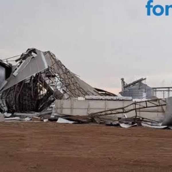 Tornado devasta instalações agrícolas em fazenda no Mato Grosso