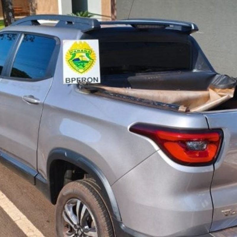 Em SH, um preso, gasolina paraguaia, caminhonete, utilitário e rádios-comunicadores apreendidos!