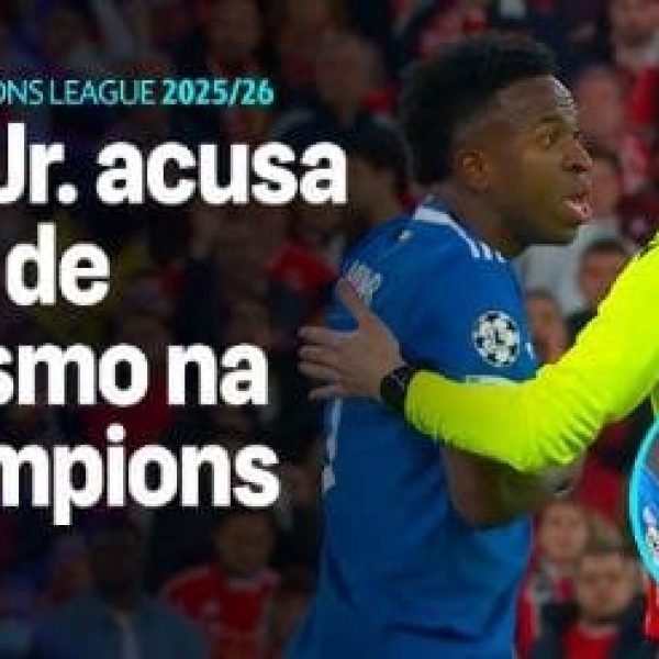 Vini Jr marca golaço e denuncia caso de racismo em Liga dos Campeões