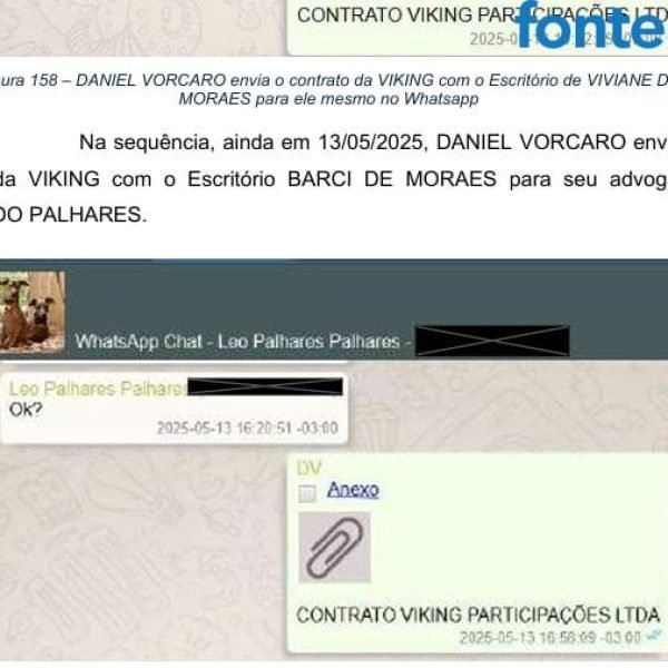 Fonte Extra acessa relatório da Polícia Federal enviado a Mendonça extraído do celular de Vorcaro